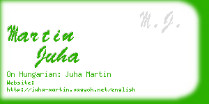 martin juha business card